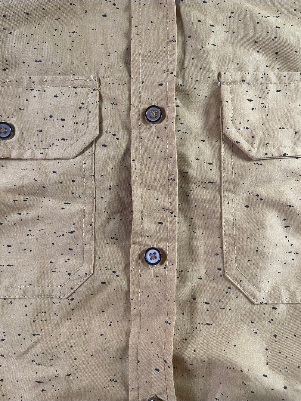 Red Ape Men's Mustard Long-Sleeve Button-Down Shirt - Picture 5 of 6